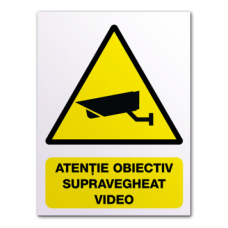 Indicatoare Pentru Obiectivele Cu Supraveghere Video