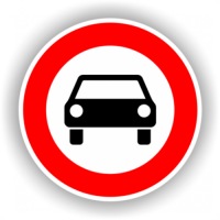 Indicatoare Accesul Interzis Autovehiculelor Cu Exceptia Motocicletelor Fara Atas