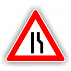 Indicatoare Pentru Drum Ingustat Pe Partea Dreapta