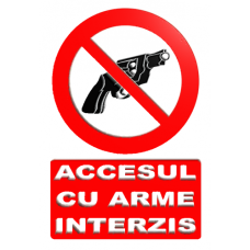 Indicatoare Pentru Interzicerea Armelor
